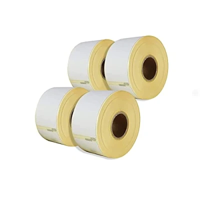 Abbildung von LEYF Etiketten für Dymo Labelwriter 4X 99010 S0722370 89 x 28 mm 4 Rolle Pack 130 St. Je = 520 Etikette,Selbstklebend,Adressetiketten,Kompatibel &amp; Seiko Etikettendrucker