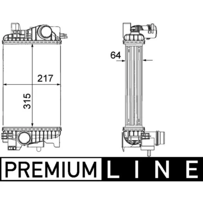 Abbildung von MAHLE ORIGINAL CI 263 000P Ladeluftkühler