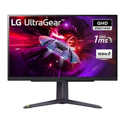 Abbildung von LG Electronics 27GS75QX B.AEU UltraGear™ QHD Gaming IPS Monitor 27&quot; (68,4 cm), 2560 x 1440, 16:9, 1ms GtG, 180 Hz, HDR10, 300 cd/m² Helligkeit (typ.), NVIDIA G Sync Compatible, AMD FreeSync Schwarz