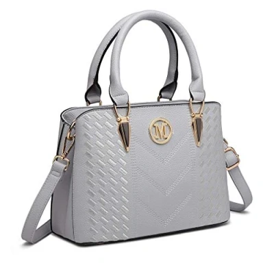 Abbildung von Miss Lulu Handtasche Damen,Exquisitem Damen Mittelgroß,Lychee Muster Tasche Damen,Hochwertigem Strick Prozess Handtasche, Elegante Schultertasche