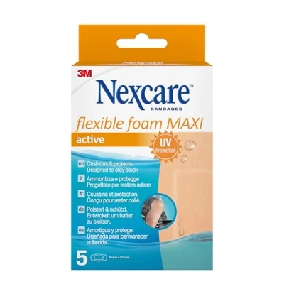 Abbildung von Nexcare Flexible Foam MAXI Active Pflaster, 50 mm x 101 mm, 5/Pack