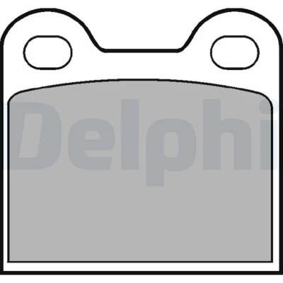 Abbildung von DELPHI LP21 Bremsbelagsatz nicht für Verschleißwarnanzeiger vorbereitet mit Anti Quietsch Blech ohne Zubehör ALFA ROMEO: Spider, 1750 2000