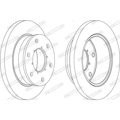 Abbildung von FERODO PREMIER FCR343A Bremsscheibe 297 22 6 voll ohne Schrauben IVECO: DAILY 4 Kasten/Kombi