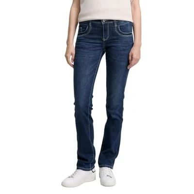 Abbildung von TOM TAILOR Damen 1008146 Alexa Straight Jeans, 10282 Dark Stone Wash Denim, 26W / 30L EU