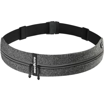 Abbildung von MOCOCITO Laufgürtel für Handy, Lauftasche, Hüfttasche Jogging, Sport Jogging Gürtel, Running Belt, Fitnessgürtel, Handytasche, Geeignet Mobiltelefone verschiedener Modelle und Größen(grau)