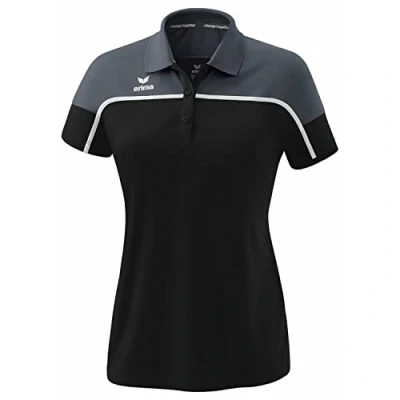 Abbildung von Erima Fussball Teamsport Change Poloshirt, Damen, Größe: 34, Black grey slate weiss