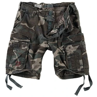 Abbildung von Surplus Raw Vintage Airborne Herren Cargo Shorts, Woodland, 5XL