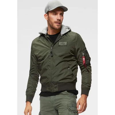 Abbildung von Alpha Industries MA1 TT HOOD Bomberjacke, Herren, Größe: Small, Dark green