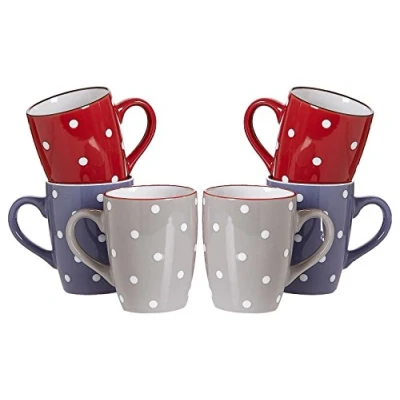 Abbildung von Ritzenhoff &amp; Breker Kaffeebecher Set Dots, 6 teilig, 300 ml, farblich Sortiert Geschirr, Keramik, Stück (1er Pack),