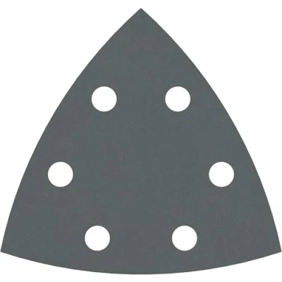 Abbildung von Bosch 5x PRO Plastic and Hard Stone F355 Schleifblatt (für Beton, Harter Stein, Ø 93x93 mm, Körnung 600, Professional Zubehör Multifunktionswerkzeug, Deltaschleifer)