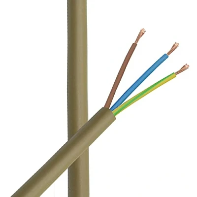 Abbildung von 3m Zuleitung Gold H03VV F 3 x 0,75qmm PVC isolierte Schlauch Leitung 3G Leuchtenkabel Lampenkabel Kabel Stromkabel