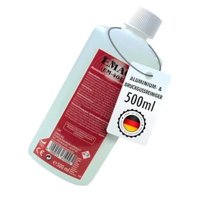 Abbildung von Emag EM 404 Reinigungskonzentrat Mineralische Rueckstaende, entfernt Fette, Fingerprints, Flussmittel, Harz, Öle &amp; ungenutzte Lötpaste, geeignet für Glas, Kunststoff Metall 500ml