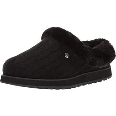 Abbildung von Skechers Damen Keepsakes Ice Angel Hausschuh, schwarz, 39.5 EU