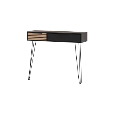 Abbildung von Schildmeyer Konsolentisch Hank, Holzwerkstoff, Schwarzmatt/Akustikpaneel Optik, 103,7 x 32,1 88,4 cm