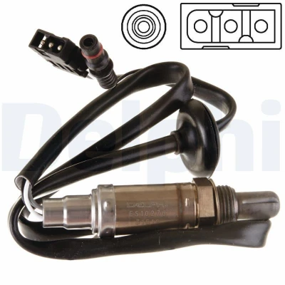 Abbildung von DELPHI ES10276 12B1 Lambdasonde Fingersonde, beheizt MERCEDES BENZ: W124 Saloon, E Class Coupe