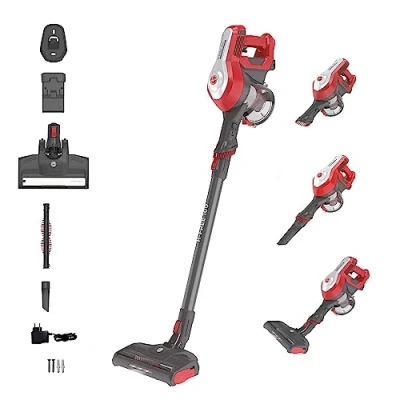 Abbildung von Hoover Akku Staubsauger H FREE 100 HOME ohne Beutel mit bis zu 40 Min. Laufzeit I kabellos LED Licht, XL Staubbehälter &amp; Parkfunktion Akkusauger Fugendüse Staubbürste