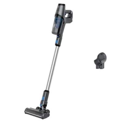 Abbildung von Rowenta RH6921 X Pert 3.60 kabelloser Akku Stabstaubsauger 45 Minuten Laufzeit Lithium Ionen einfacher Zugang vom Boden bis zur Decke Hochleistungs Saugkopf mit LED Licht Grau/Blau