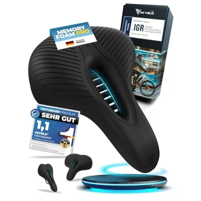Abbildung von MIVELO Comfort PRO Fahrradsattel mit Memory Foam I Fahrrad Sattel Damen Herren bequem &amp; ergonomisch (MTB)