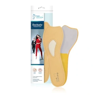 Abbildung von Orthopädische Exclusiv 3/4 Leder Schuheinlagen für Pumps und High Heels, Einlegesohlen offene Schuhe, mit Mittelfußwölbungs Unterstützung (39 EUR / 6 UK/Damen)