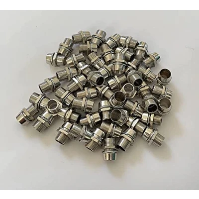 Abbildung von LUMETHEUS LED Fassung 5mm Metall silber 20 Stück Set Halter/Sockel für Leuchtdioden Lampenfassung mit Gewinde Montageringe