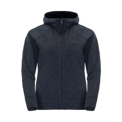 Abbildung von Jack Wolfskin Waldsee Hooded JKT W Sweatjacke, Damen, Größe: XS, Night blue