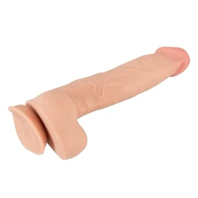 Abbildung von Naturdildo „Dildo with moveable Skin“ mit Saugfuß