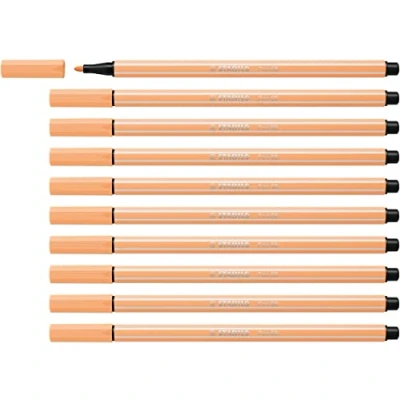 Abbildung von Premium Filzstift STABILO Pen 68 10er Pack hellorange