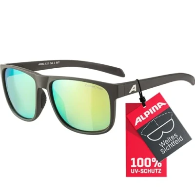 Abbildung von ALPINA NACAN III Verzerrungsfreie und Bruchsichere Sonnenbrille Mit 100% UV Schutz Für Erwachsene, coffee grey matt, One Size