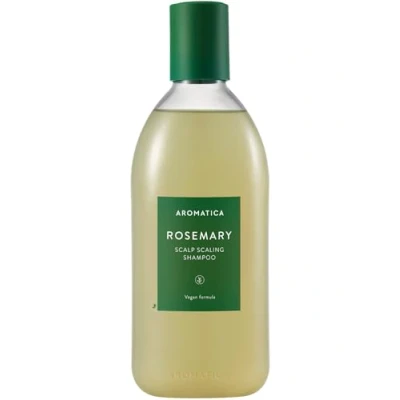 Abbildung von AROMATICA Rosmarin Kopfhaut Schälshampoo 400ml Veganes Shampoo mit Rosmarinöl Entfernt abgestorbene Hautzellen auf den Kopfhautporen Frei von Sulfaten, Silikonen und Parabenen