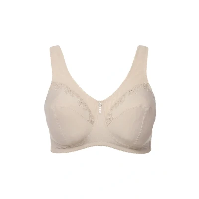 Abbildung von Ulla Popken Comfort Kelly Zonder Beugels Strashanger Tshirt BH, Damen, Größe: 95D, Parelwit