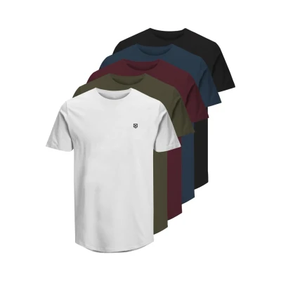 Abbildung von JACK &amp; JONES Herren Jprblabrody Tee Crew Neck 5pk MP T Shirt, Navy Blazer, L EU