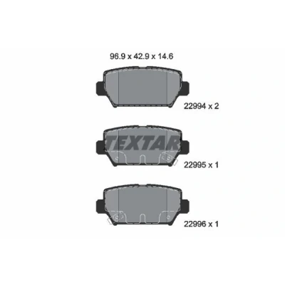Abbildung von TEXTAR 2299401 Bremsbelagsatz mit akustischer Verschleißwarnung MITSUBISHI: Eclipse Cross
