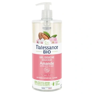 Abbildung von Natessance Hygiene Mandel Duschgel mit Pfirsich Duft, ohne Sulfate, 1 l