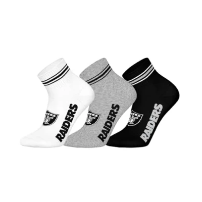 Abbildung von NFL LAS Vegas Raiders 3pk Quarter Socks WHT/MGR/BLK 39/42