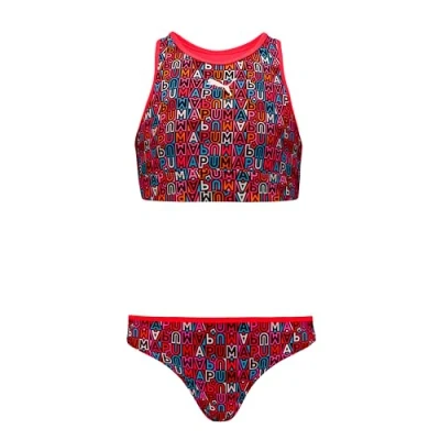 Abbildung von Puma SWIM Girls Printed Bikini SET für Kinder, Größe: 116, Multicolor