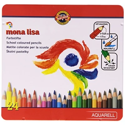Abbildung von Koh I NOOR 3714 Mona Lisa Aquarell Buntstifte Farbe sortiert (24 Stück)