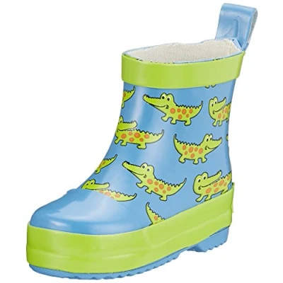 Abbildung von Playshoes Unisex Kinder Gummistiefel Halbschaft Regenstiefel, Krokodil, 27 EU