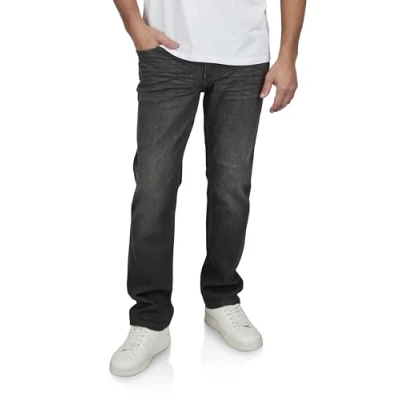 Abbildung von MUSTANG Jeans Herren Stretch lang Straight Fit Washington Jeanshose Hose Denim, Länge:34L, Farbe:Denim Black (1016082 4000 983), Weite:40W