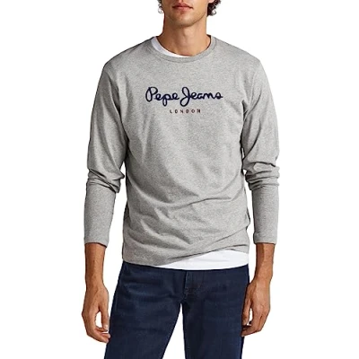 Abbildung von Pepe Jeans EGGO N Langarmshirt, Herren, Größe: XL, Grey marl