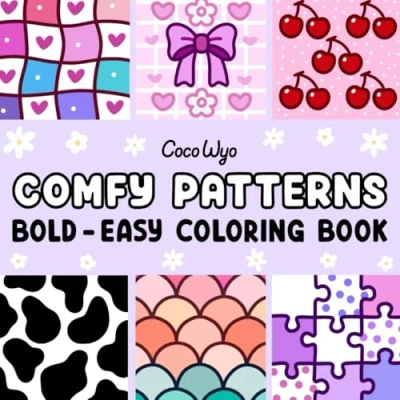 Abbildung von Comfy Patterns: Coloring Book for Adults and Kids, Bold Easy, Simple Big Designs Relaxation Featuring Lovely Cozy Pattern Mandala (Bold &amp; Easy Coloring)