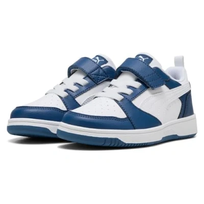 Abbildung von Puma Rebound V6 Unisex Sneaker low für Kinder, Größe: 30, Clyde royal/white Schuhe