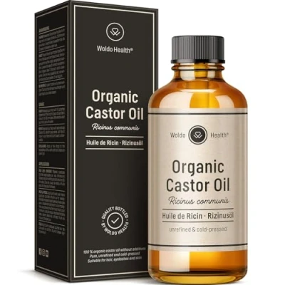 Abbildung von Rizinusöl BIO kaltgepresst als Haaröl 100ml für Haare, Wimpern &amp; Augenbrauen