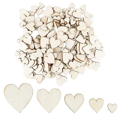Abbildung von Ideen mit Herz Holzherzen zum Basteln und Dekorieren 5 verschiedene Größen Herzen aus Holz 1 cm bis 3 naturfarben 250 Stück Ideal als Hochzeits Deko, Tischdeko, Streudeko
