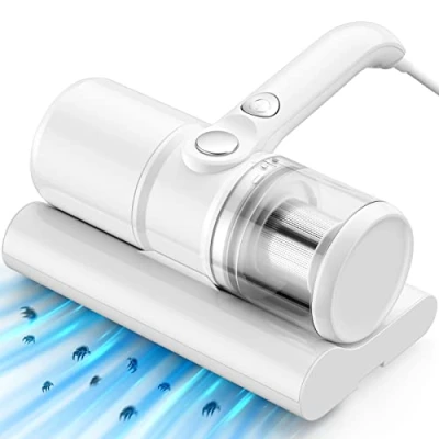 Abbildung von Vihoom Matratzenreiniger Milbensauger mit UV Licht &amp; HEPA Dauerstaubbehälter Milbenstaubsauger, 300W Milbenstaubsauger für Sofa/Matratze/Textil (MEHRWEG),Weiß