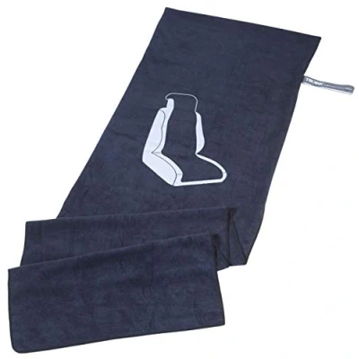 Abbildung von Troika Unisex Erwachsene Schwitzableiter Automobil Handtuch, schwarz, 1400 x 400 5 mm