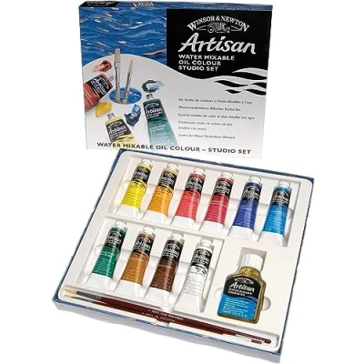 Abbildung von Winsor &amp; Newton 1590268 Artisan wasservermischbare Ölfarbe Ölfarbenset, hohe Pigmentkonzentration, gute Deckkraft Lichtechtheit Studio Set