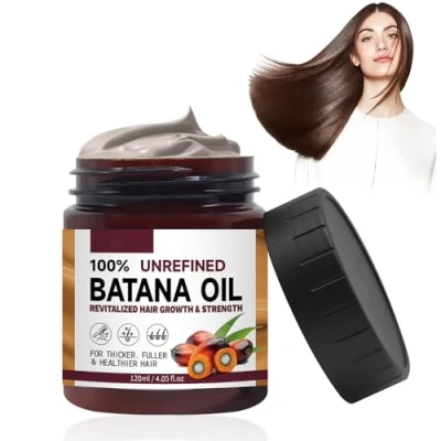 Abbildung von WAWJ® Batanaöl, Batana Öl für Haarwachstum, dickeres und volleres Haar, Bio Öl, Reines verbessert die Ausstrahlung von Haar Haut