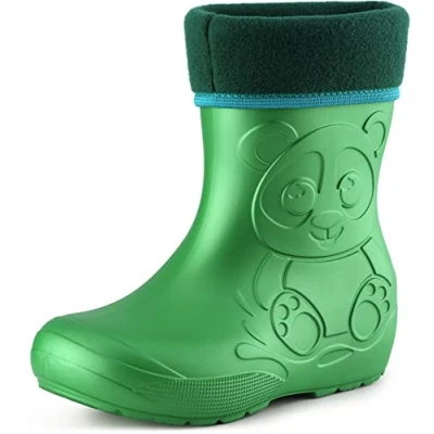 Abbildung von Ladeheid Eva Kinder Jungen Mädchen Gummistiefel Regenschuhe gefüttert LA CA 11 (Smaragdgrün, 22/23 EU)
