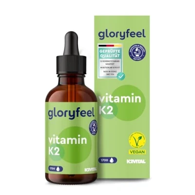 Abbildung von Vitamin K2 Tropfen 200µg (50ml) MK7 K2VITAL® All Trans Gehalt 99,7+% Vegan, laborgeprüft, ohne Zusätze in Deutschland hergestellt