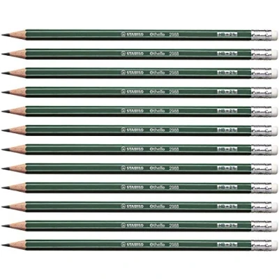 Abbildung von Bleistift mit Radierer STABILO Othello 12er Pack Härtegrad HB